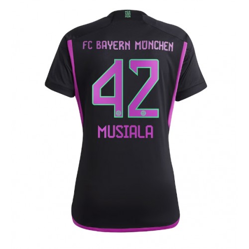 Maillot de foot Bayern Munich Jamal Musiala #42 Extérieur Femmes 2023-24 Manches Courte